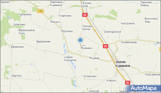 mapa Rucewko, Rucewko na mapie Targeo